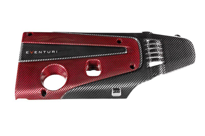 Eventuri Carbon Fibre & Red Kevlar Engine Cover - Honda Civic Type R FK2 | FK8