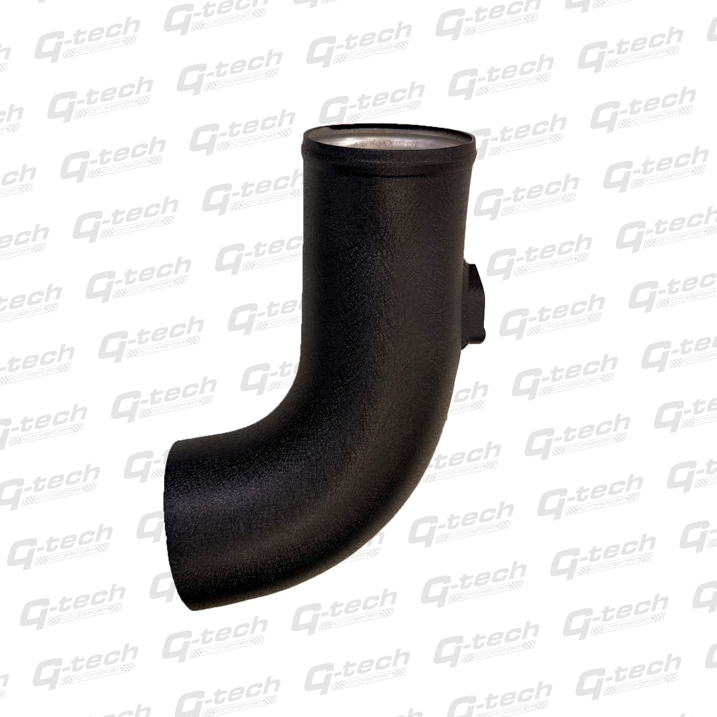 Black powder-coated inlet pipe for the Gtech BMW B58 induction kit.