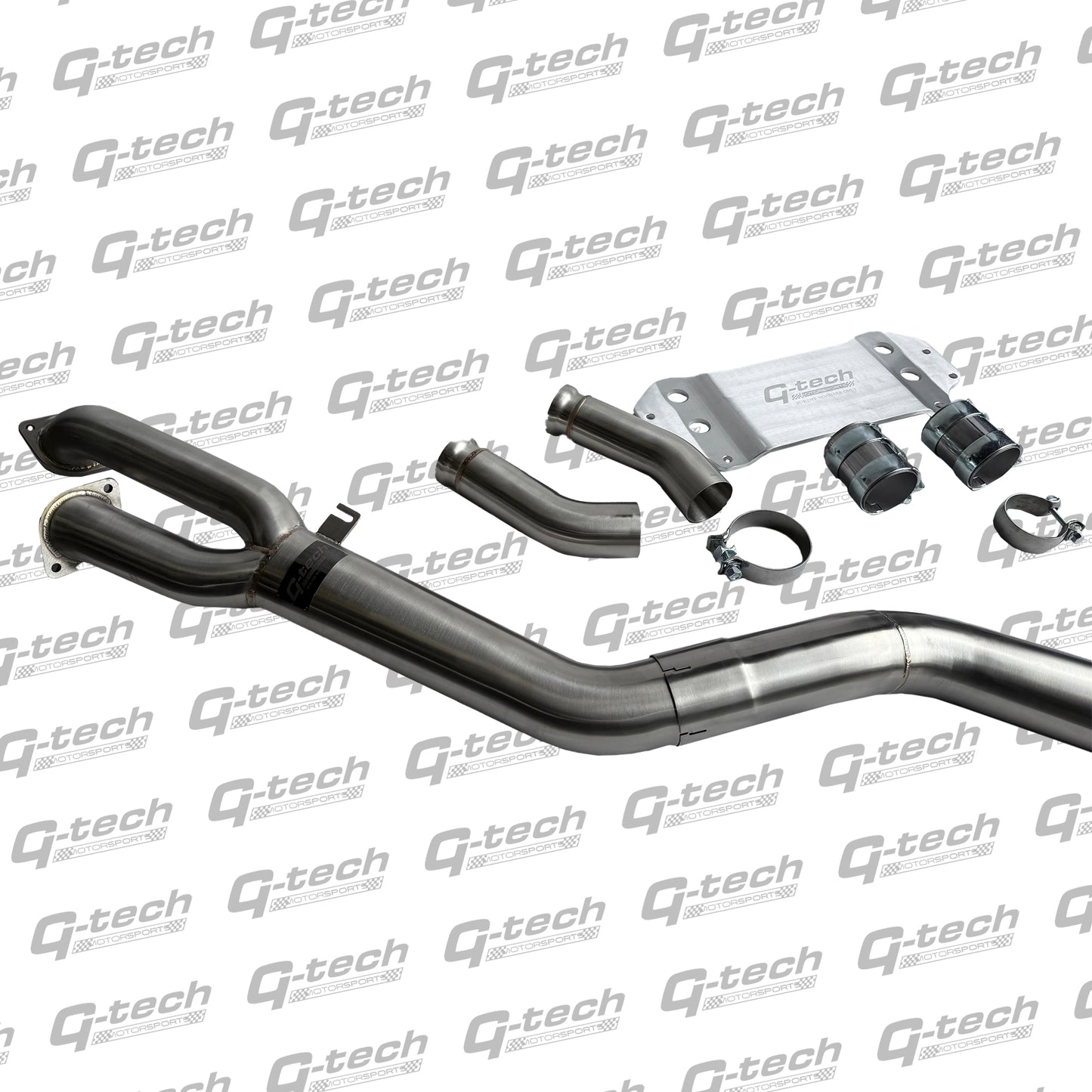 Gtech BMW F9x S58 single mid pipe with extended underbrace for X3M and X4M Pre-LCI.