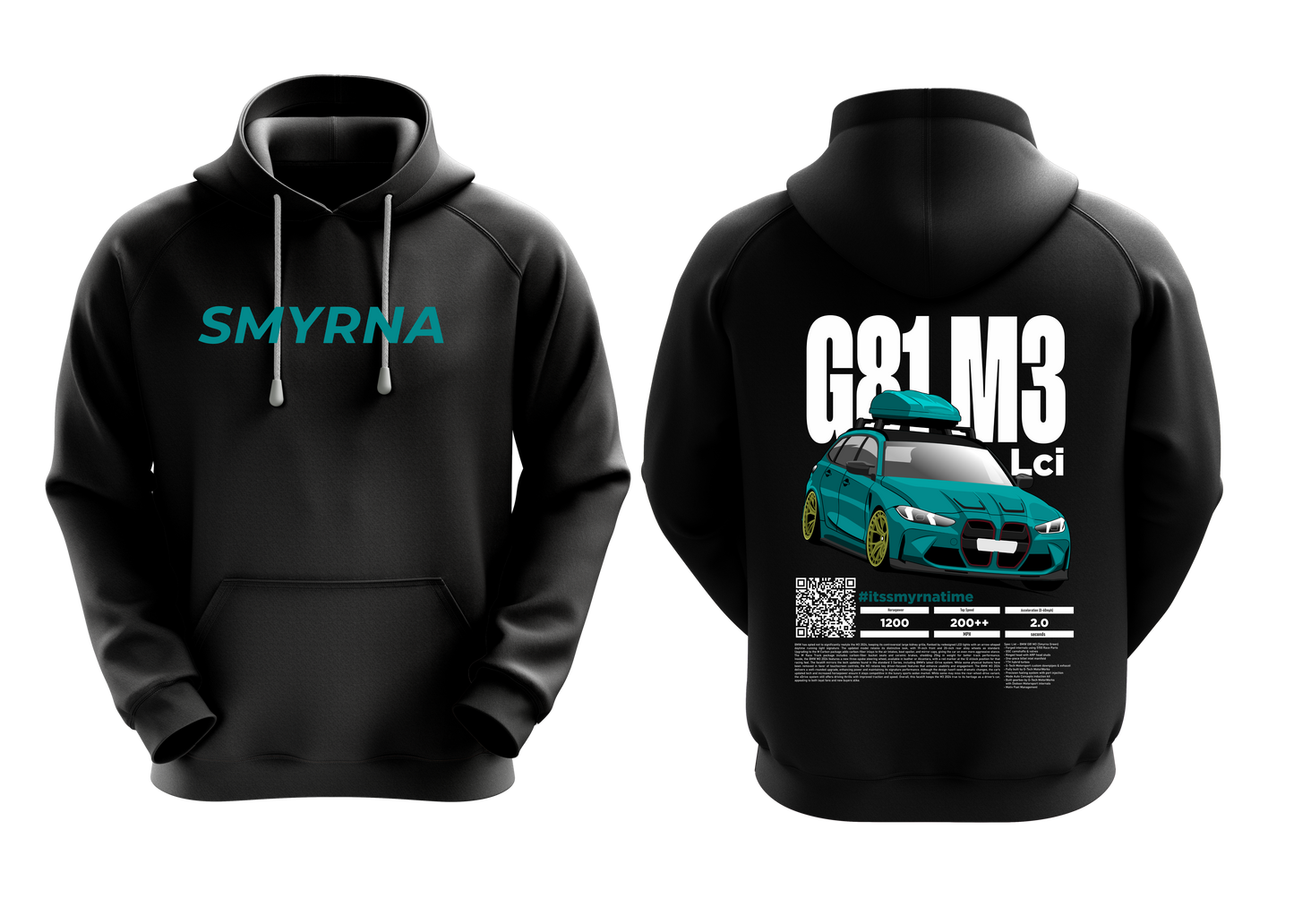 Smyrna Hoodie (Black & Grey)