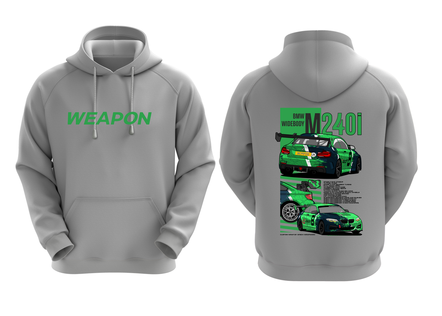 Weapon Hoodie (Grey & Black)