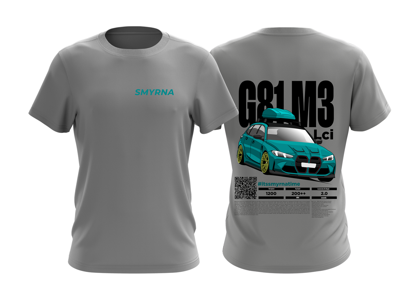 Smyrna Oversized T-Shirt (Grey & Black)